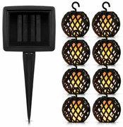 Bezdoteku LEDSolar FireFly solárne reťaz s 8 guľami, IPRO, 1W, teplá farba