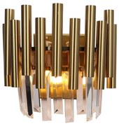 Nástenné svietidlo Madison, 1x krištáľové/zlaté kovové tienidlo