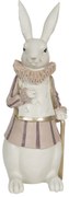 Dekorácia králika s golierom a paličkou - 11 * 10 * 27 cm
