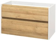 Mereo Mereo, Opto, kúpeľňová skrinka 101 cm, biela, dub, biela/dub, čierna, MER-CN932S