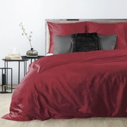 SATÉNOVÉ OBLIEČKY DINA 200X220 CM 2 KS 70X80 CM BORDOVÉ