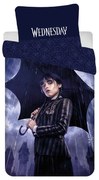Tmavomodré bavlnené detské obliečky na jednolôžko 140x200 cm Wednesday "Rain" – Jerry Fabrics