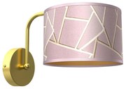 Nástenné svietidlo ZIGGY 1xE27/60W/230V ružová/zlatá