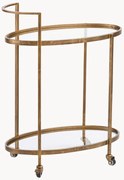 Sklenený servírovací vozík Push Antic