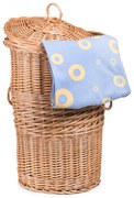 Kôš na bielizeň prútený okrúhly Lino III.priemer 50 x v. 70(cm)