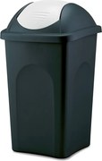 STEFANPLAST Odpadkový kôš Multipat 60 l, čierny, s bielym vekom
