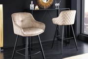 Barová stolička Euphoria 100cm champagne greige velvet