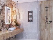 Gamma Erga Basic, vykurovacie teleso 800x300 mm, 224 W, čierna, ERG-LAV-BASIC-8030-BK