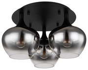 Globo 15548-3D - Prisadený luster MAXY 3xE27/40W/230V čierna