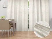 Biante Dekoračný záves Parma PM-116 Strieborný mramor na krémovom 145x140 cm