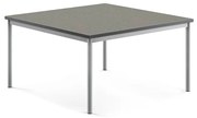 Stôl SONITUS, 1200x1200x600 mm, linoleum - tmavošedá, strieborná