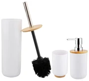 Altom Kúpeľňová sada Bamboo 3 ks, biela