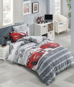 Obliečky bavlnené Fast cars 200x140cm+90x70cm TiaHome