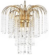 ONLI - Luster na reťazi PIOGGIA 5xE14/6W/230V zlatá