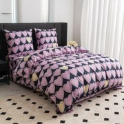 Obliečky z mikrovlákna VIOLET HEARTS svetlo fialové Rozmer obliečky: 2 ks 70 x 80 cm | 160 x 200 cm