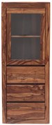 Vitrína Tina 60x150x45 indický masív palisander Natural