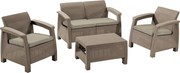 KETER CORFU Set záhradný, cappuccino/béžová 17197361