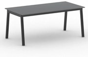 Kancelársky pracovný stôl PRIMO BASIC, čierna podnož, 1800 x 900 mm, grafitová
