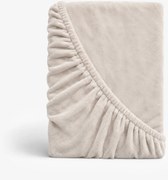 Goldea mikroplyšová elastická plachta deluxe – sivobéžová 90 x 200 cm