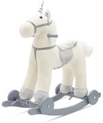 Hojdacia hračka s melódiou a kolieskami Unicorn Baby Mix biela