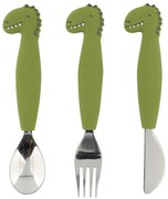 Detský silikónový príbor súprava 3 ks Mr. Dino