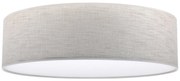 Stropné svietidlo Stone, 1x svetlobéžové textilné tienidlo/biele PVC tienidlo, (biele plexisklo), (fi 50cm)