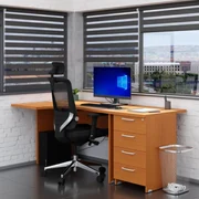 Zostava kancelárskeho nábytku Visio 3, 140 cm, ľavá, čerešňa