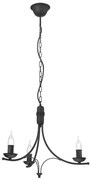 Luster na reťazi LUCY 3xE14/60W/230V čierna