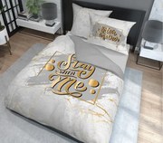 Luxusné bavlnené posteľné obliečky Stay with me 3 časti: 1ks 200x220 + 2ks 70 cmx80