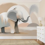 Fototapeta - Sloník v pastelových farbách (147x102 cm)