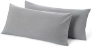 Džersejové obliečky na vankúš, 2 ks, sivé