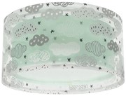 Dalber 41416H - Detské stropné svietidlo CLOUDS 2xE27/60W/230V zelená