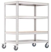 Pojazdný policový regál, 1030 x 905 x 505 mm