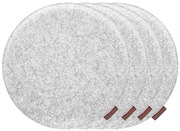 Magma Podložka na sedenie Avaro, 4 kusy (okrúhly, sivá) (100247989)
