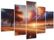 Obraz – Západ slnka na poli (150x105 cm)