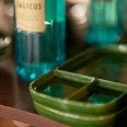 Set 2ks zelená keramická tácka The Emeralds - 27*14*2cm