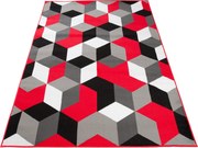 TA Koberec Q545A RED MAYA PP ESM Sivý Obdĺžnikový Rozmer: 80x150 cm