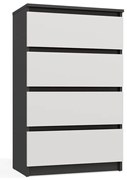 Komoda Malwa M4 70 cm antracit/bílá