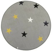 Detský koberec Stars 19, sivý / viacfarebný
