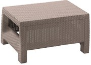 DEOKORK Záhradný ratanový stolík CORFU (cappuccino)