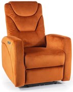 Polohovacie kreslo Kronos Velvet, oranžová