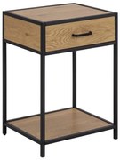 Nočný stolík SARON dub/čierna