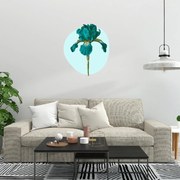 PIPPER. Textilná nálepka na stenu "Tyrkysový kosatec"