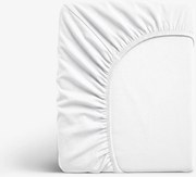 Goldea jersey elastická plachta - biela 140 x 200 cm