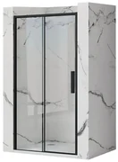Rea Rapid Slide, posuvné sprchové dvere 100x195cm, 6mm číre sklo, čierny profil, REA-K6400