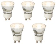 Sada 5 stmievateľných GU10 LED žiaroviek 35 mm 3W 220 lm 2700K