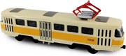 RAPPA Kovová česká retro električka Tatra T3 s otváracími strednými dverami - 16 cm - žltá