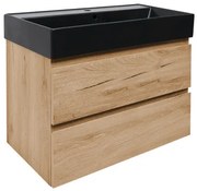 Kúpeľňová skrinka s umývadlom SAT B-Way 79x50x45 cm dub mat BWAY80OAKU4B