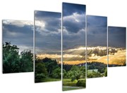 Obraz krajiny s lúčmi (150x105 cm)