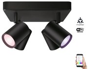 WiZ - LED RGBW Stmievateľné bodové svietidlo IMAGEO 4xGU10/4,9W/230V čierna Wi-Fi